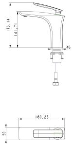 Смеситель для раковины Timo Helmi 4061/03F чёрный