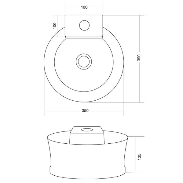 Раковина накладная Madera Omega 4650002688957 40см белый