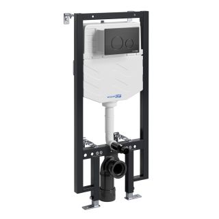 Система инсталляции для унитазов WasserKRAFT Vils 56TLT.010.ME.MB02 с кнопкой смыва чёрный матовый