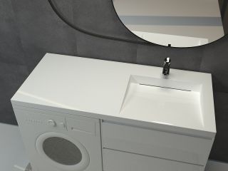 Раковина над стиральной машиной Stella Polar Берта SP-00001560 120см R белый Раковина над стиральной машиной Stella Polar Берта SP-00001560 120см R белый