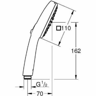 Душевая лейка Grohe Tempesta Cube  27571003 хром