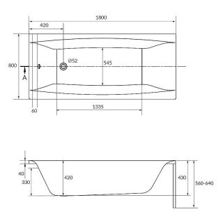 Акриловая ванна Cersanit VIRGO 180x80 Акриловая ванна Cersanit VIRGO 180x80