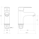 Смеситель для раковины PLStart PD10054-7 чёрный