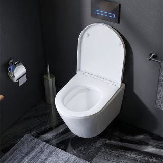 Комплект унитаза с инсталляцией AM.PM Sense FlashClean IS90251.741701 с сиденьем Микролифт и клавишей смыва Хром глянцевый Комплект унитаза с инсталляцией AM.PM Sense FlashClean IS90251.741701 с сиденьем Микролифт и клавишей смыва Хром глянцевый