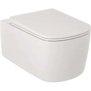 Подвесной унитаз Kludi Resa S 27WCSET53 безободковый белый матовый