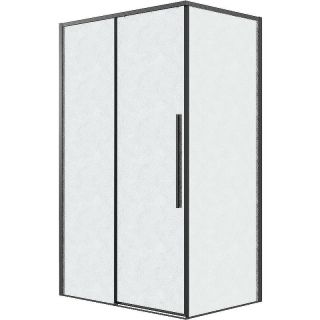 Боковая стенка Grossman Galaxy 200.K33.01.90.21.02 90 см профиль чёрный матовый стекло шиншилла