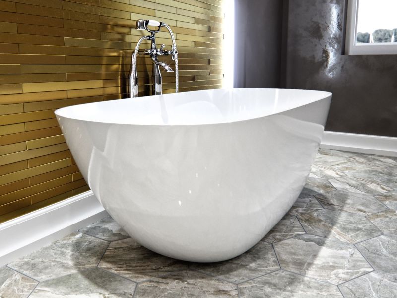 Ванна из искусственного камня AquaStone Бали 180x80см белый