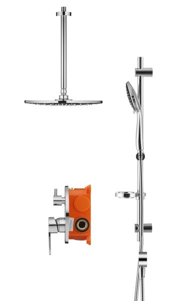 Душевой комплект Swedbe Platta 5537G1 хром/серый