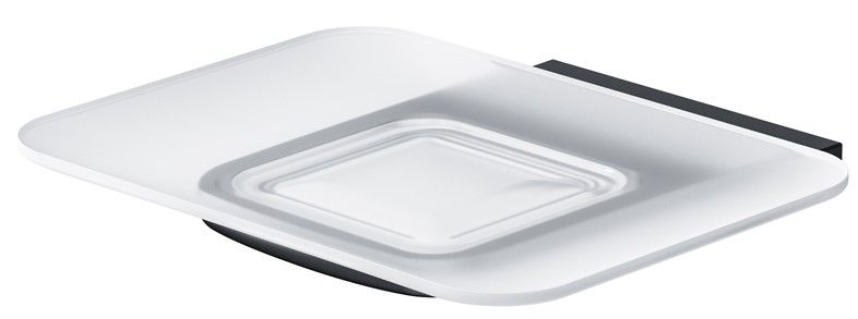 Стеклянная мыльница с настенным держателем Am.Pm Inspire 2.0 чёрный матовый A50A34222