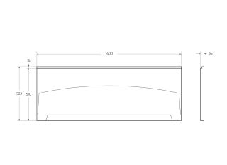 Передняя панель для акриловой ванны Cezares Эко (Eco) ECO-140-F-SCR-W37 140 см