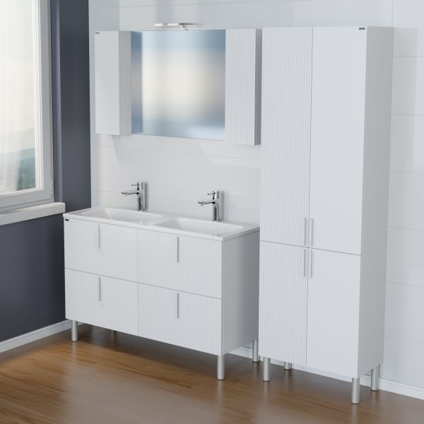 Напольная тумба под раковину Санта Вега 700451 120 см белый