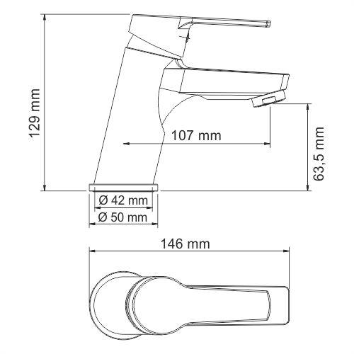 WasserKRAFT Rhin 4403 Смеситель для раковины