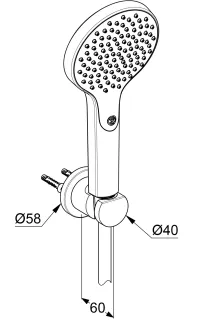 Душевая лейка Kludi Dive Х 6985005-00 хром