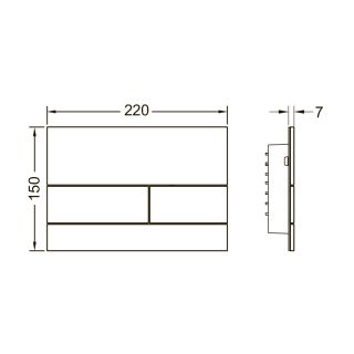 Клавиша смыва TECE TECEsquare II 9240845 ржавая сталь Клавиша смыва TECE TECEsquare II 9240845 ржавая сталь