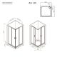 Душевой уголок Am.Pm Gem W90G-403-9090BT 90x90 см без поддона чёрный матовый