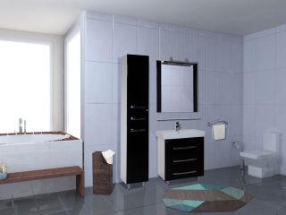 Зеркало Bellezza Рокко 50см чёрный 00000001222 Зеркало Bellezza Рокко 50см чёрный 00000001222