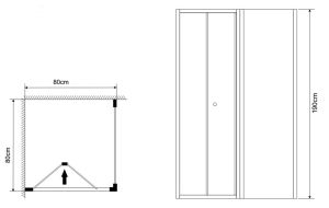 Душевой уголок Grossman Alba2 GR-8080Al2 80x80см хром/прозрачное