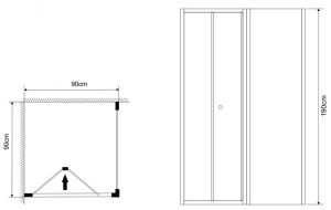 Душевой уголок Grossman Alba2 GR-9090Al2 90x90см хром/прозрачное