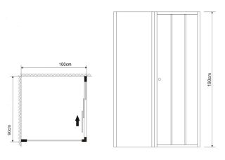 Душевой уголок Grossman Falcon GR-D90-P100Fa 90x100см хром/прозрачное