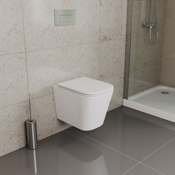 Унитаз подвесной D&K Quadro DT1516016 безободковый белый
