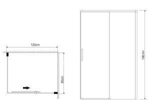 Душевой уголок Grossman Fly1 GR-D120-P80Fl1 120x80см хром/прозрачное