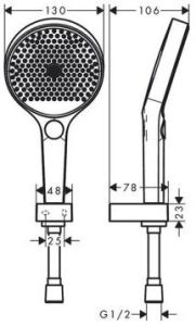 Hansgrohe 26864000 Rainfinity 130 душевая лейка