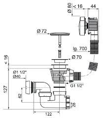 Слив-перелив  Jacob Delafon E6D159-CP 70 см Слив-перелив  Jacob Delafon E6D159-CP 70 см