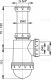 Сифон для мойки AlcaPlast c накидной гайкой 6/4" без штуцера A443-DN50/40