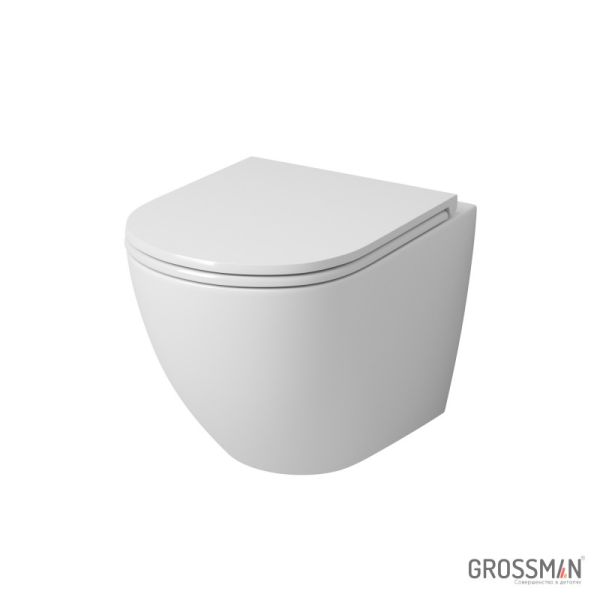 Унитаз Grossman GR-4455S (490*360*350) с крышкой микролифт