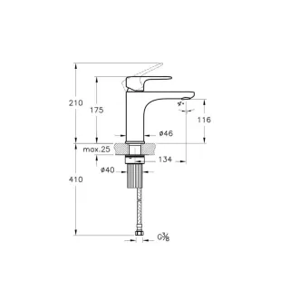 Смеситель для раковины VitrA Root Round (Рут Раунд) A4270636EXP чёрный матовый
