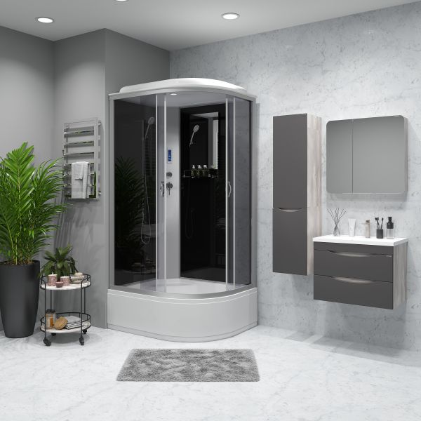 Душевая кабина Niagara NG-2510-14LP 120x80см серебро/тонированное