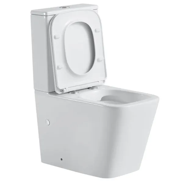 Унитаз-компакт Black&White Universe 7703W безободковый белый