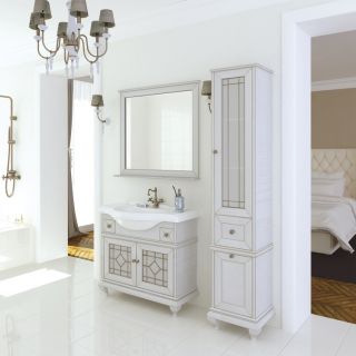 Зеркало Акватон Беатриче 85см слоновая кость 1A191802BEM60 Зеркало Акватон Беатриче 85см слоновая кость 1A191802BEM60