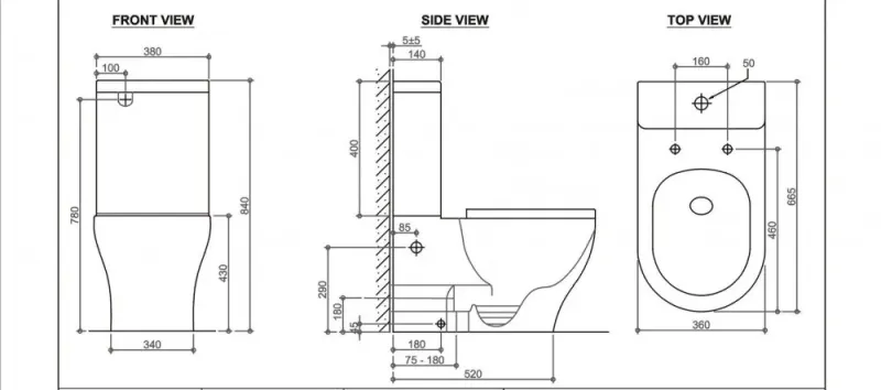 Унитаз-компакт Black&White Universe 7792W безободковый белый