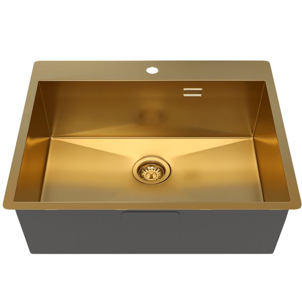 Мойка кухонная Reflexion Iseo 60-GD RX2260GD брашированное золото