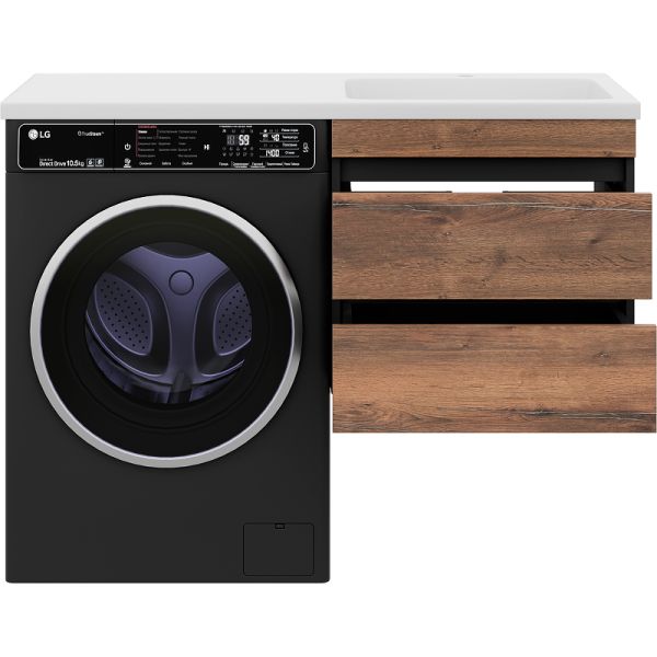 Подвесная тумба под раковину Misty Коломбо 120 R УТ000015590 56 см Дуб Галифакс Антрацит