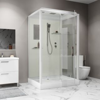 Душевая кабина Niagara Standart ST100/80/15Q 100x80 см профиль белый стекло прозрачное