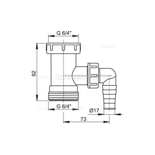 Переходник 6/4" AlcaPlast с подводкой A30 Переходник 6/4" AlcaPlast с подводкой A30