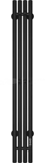 Полотенцесушитель электрический EWRIKA Пенелопа V 120x20 см, подключение справа, скрытое подключение справа, матовый черный, I-образный, из стали