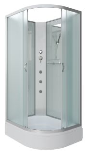 Душевая кабина Niagara NG-33094-14LBKG с гидромассажем 100x90см серебро/матовое Душевая кабина Niagara NG-33094-14LBKG с гидромассажем 100x90см серебро/матовое