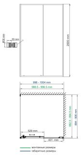 Душевой уголок Wasserkraft Rhin 44S22 100x90 см Душевой уголок Wasserkraft Rhin 44S22 100x90 см