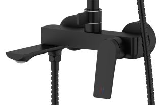 Душевая стойка Azario Lursy AZ-K2349B чёрный матовый