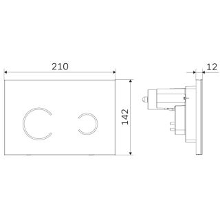 Клавиша смыва Am.Pm Touchless Pro I0450B01 Белая глянцевая Клавиша смыва Am.Pm Touchless Pro I0450B01 Белая глянцевая