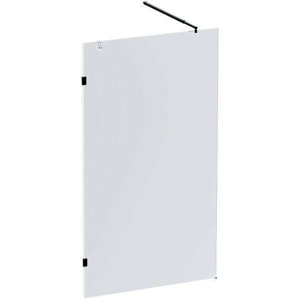 Душевая перегородка AM.PM X-Joy 110 W94UWI-110-F1-BTE профиль Черный матовый стекло прозрачное