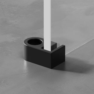 Душевая перегородка AM.PM X-Joy 80 W94UWI-80-F1-BTE профиль Черный матовый стекло прозрачное