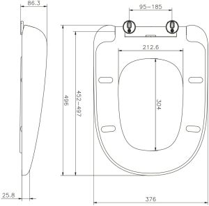 Крышка для унитаза Am.Pm Sensation C307851WH с микролифтом