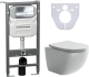 Комплект с инсталляцией Ceramica Nova CN3009_1002CH_1000 унитаз Forma CN3009 крышка-сиденье с микролифтом и инсталляция Envision CN1002CH с кнопкой смыва хром Flat