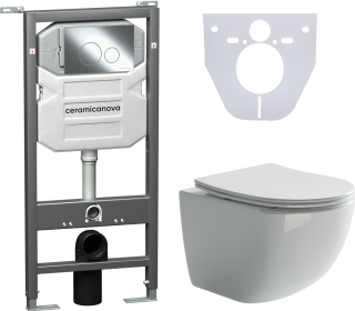 Комплект с инсталляцией Ceramica Nova CN3009_1001CH_1000 унитаз Forma CN3009 крышка-сиденье с микролифтом и инсталляция Envision CN1001CH с кнопкой смыва хром Round Комплект с инсталляцией Ceramica Nova CN3009_1001CH_1000 унитаз Forma CN3009 крышка-сиденье с микролифтом и инсталляция Envision CN1001CH с кнопкой смыва хром Round