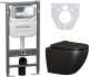 Комплект с инсталляцией Ceramica Nova CN4002MB_1002CH_1000 унитаз Metropol CN4002MB крышка-сиденье с микролифтом и инсталляция Envision CN1002CH с кнопкой смыва хром Flat Комплект с инсталляцией Ceramica Nova CN4002MB_1002CH_1000 унитаз Metropol CN4002MB крышка-сиденье с микролифтом и инсталляция Envision CN1002CH с кнопкой смыва хром Flat