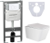 Комплект с инсталляцией Ceramica Nova CN3007_1001W_1000 унитаз Metric CN3007 крышка-сиденье с микролифтом и инсталляция Envision CN1001W с белой матовой кнопкой смыва Round Комплект с инсталляцией Ceramica Nova CN3007_1001W_1000 унитаз Metric CN3007 крышка-сиденье с микролифтом и инсталляция Envision CN1001W с белой матовой кнопкой смыва Round